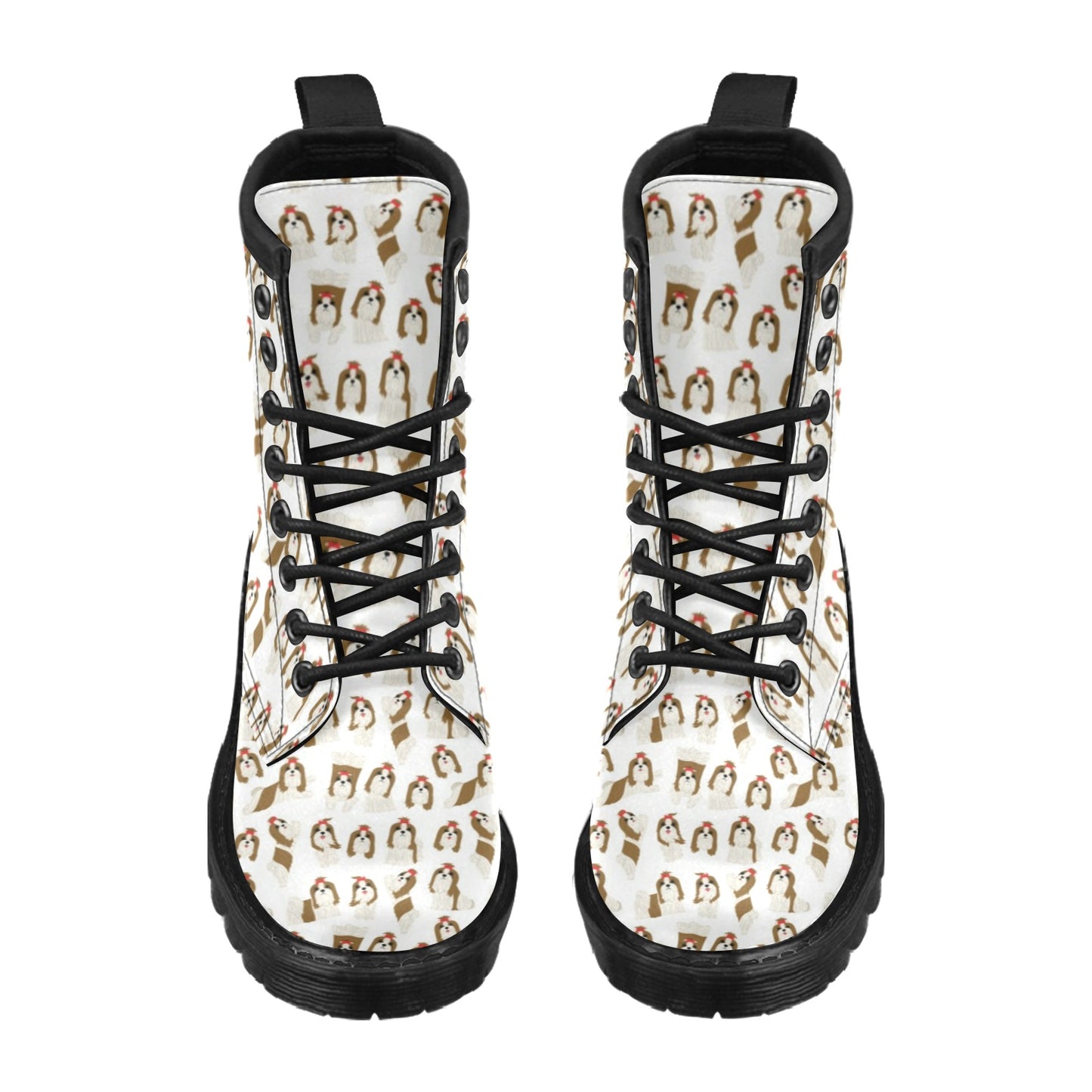 Shih Tzu Print Design LKS302 Women's Boots