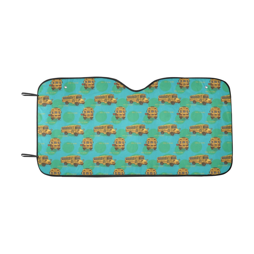 School Bus Print Design LKS308 Car front Windshield Sun Shade