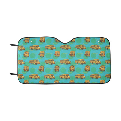 School Bus Print Design LKS308 Car front Windshield Sun Shade