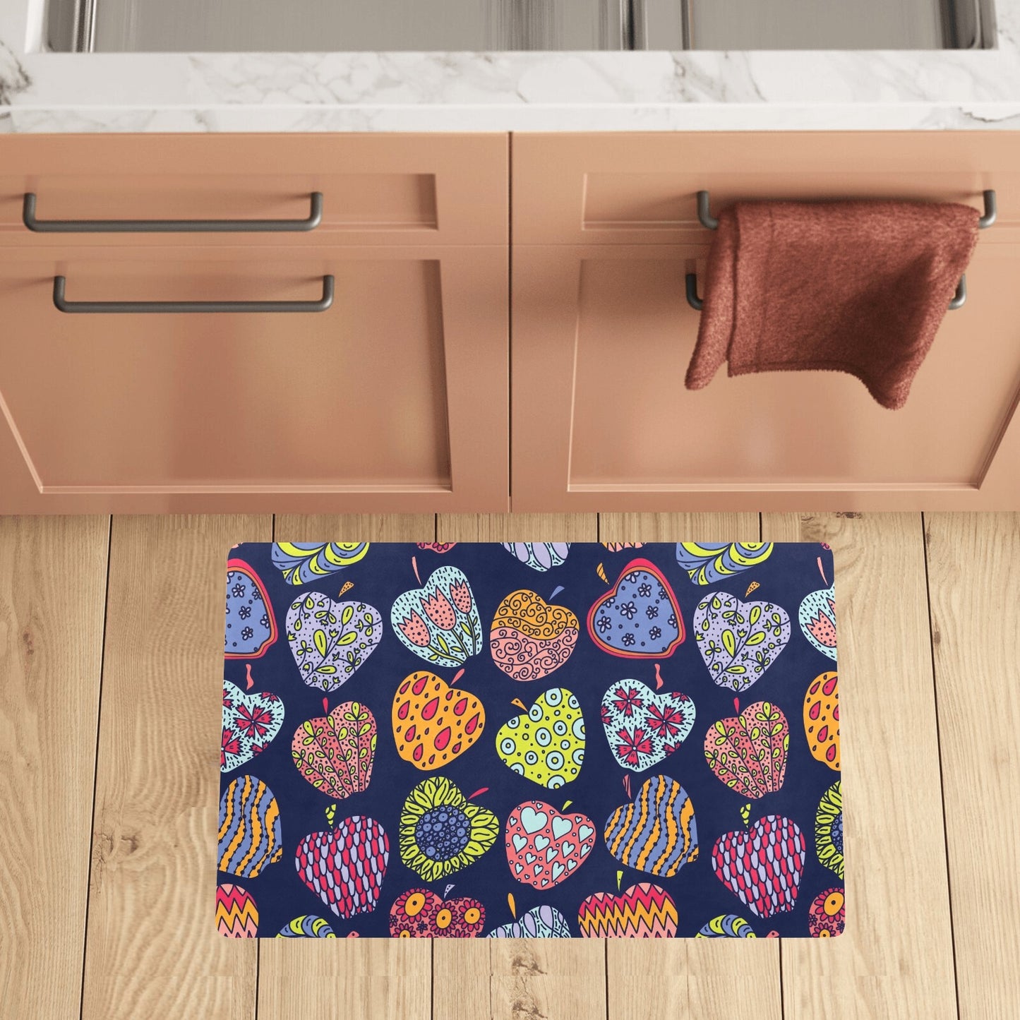 Apple Pattern Print Design AP05 Kitchen Mat
