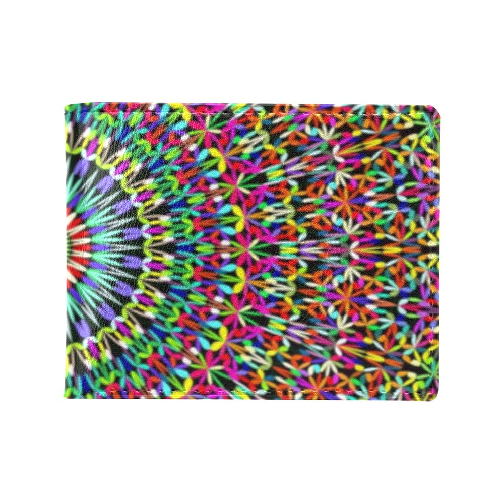 Bohemian Colorful Style Print Men's ID Card Wallet