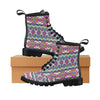 Aztec Pink Geometric Print Pattern Women's Boots