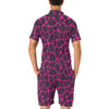 Giraffe Pink Background Texture Print Men's Romper