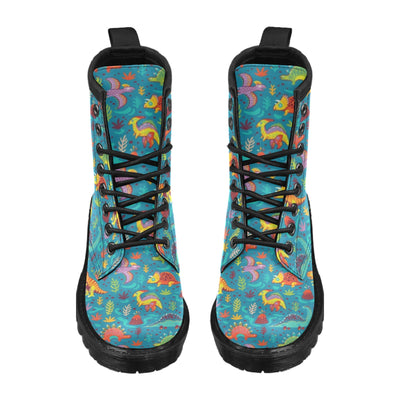 Dinosaur Cartoon Style Women's Boots