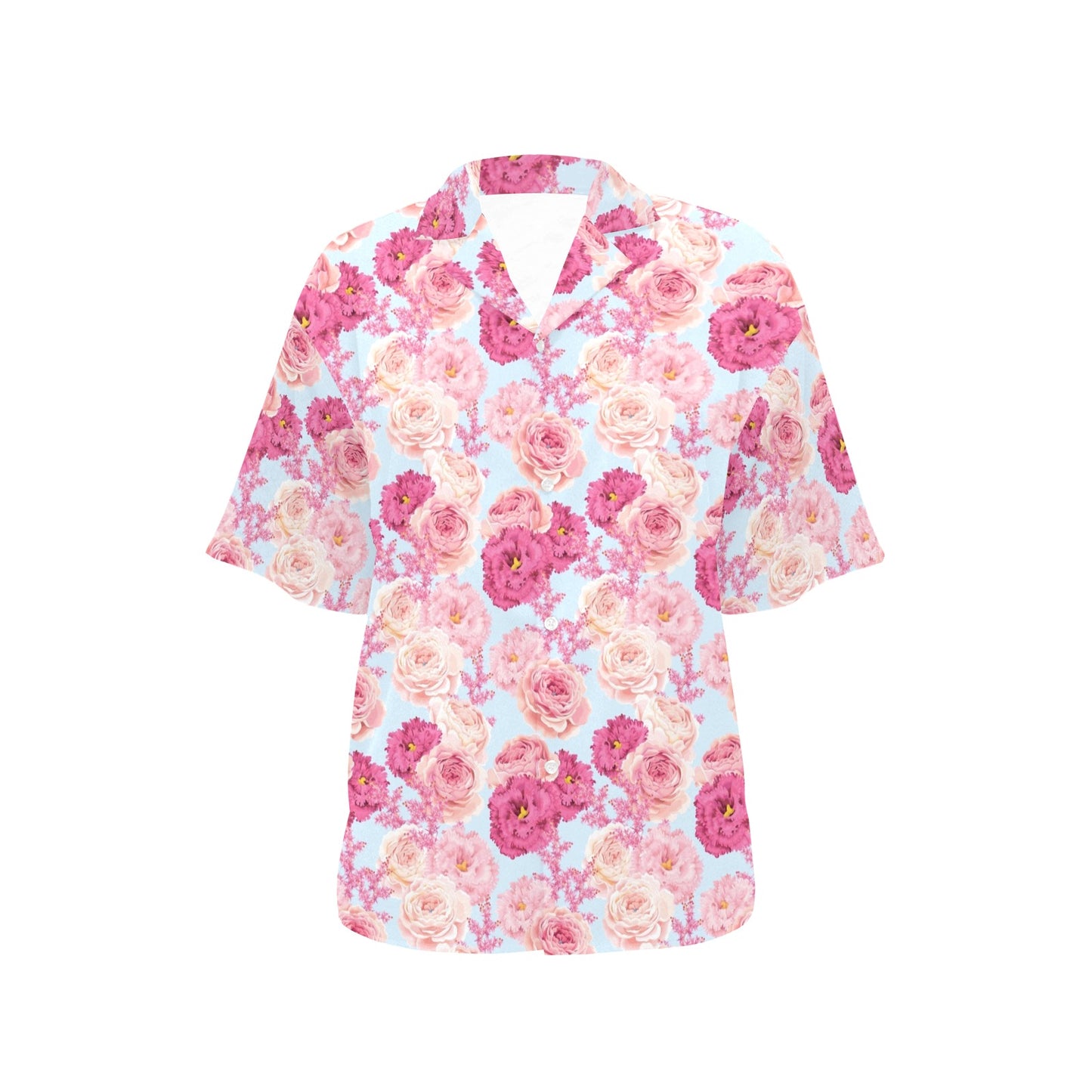 Lisianthus Pattern Print Design LT05 Women's Hawaiian Shirt