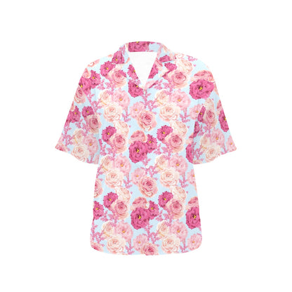 Lisianthus Pattern Print Design LT05 Women's Hawaiian Shirt