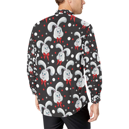 Rabbit Pattern Print Design RB012 Men's Long Sleeve Shirt