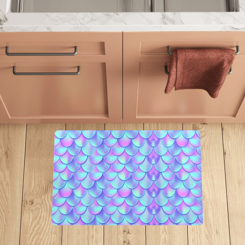 Mermaid Tail Design Print Pattern Kitchen Mat