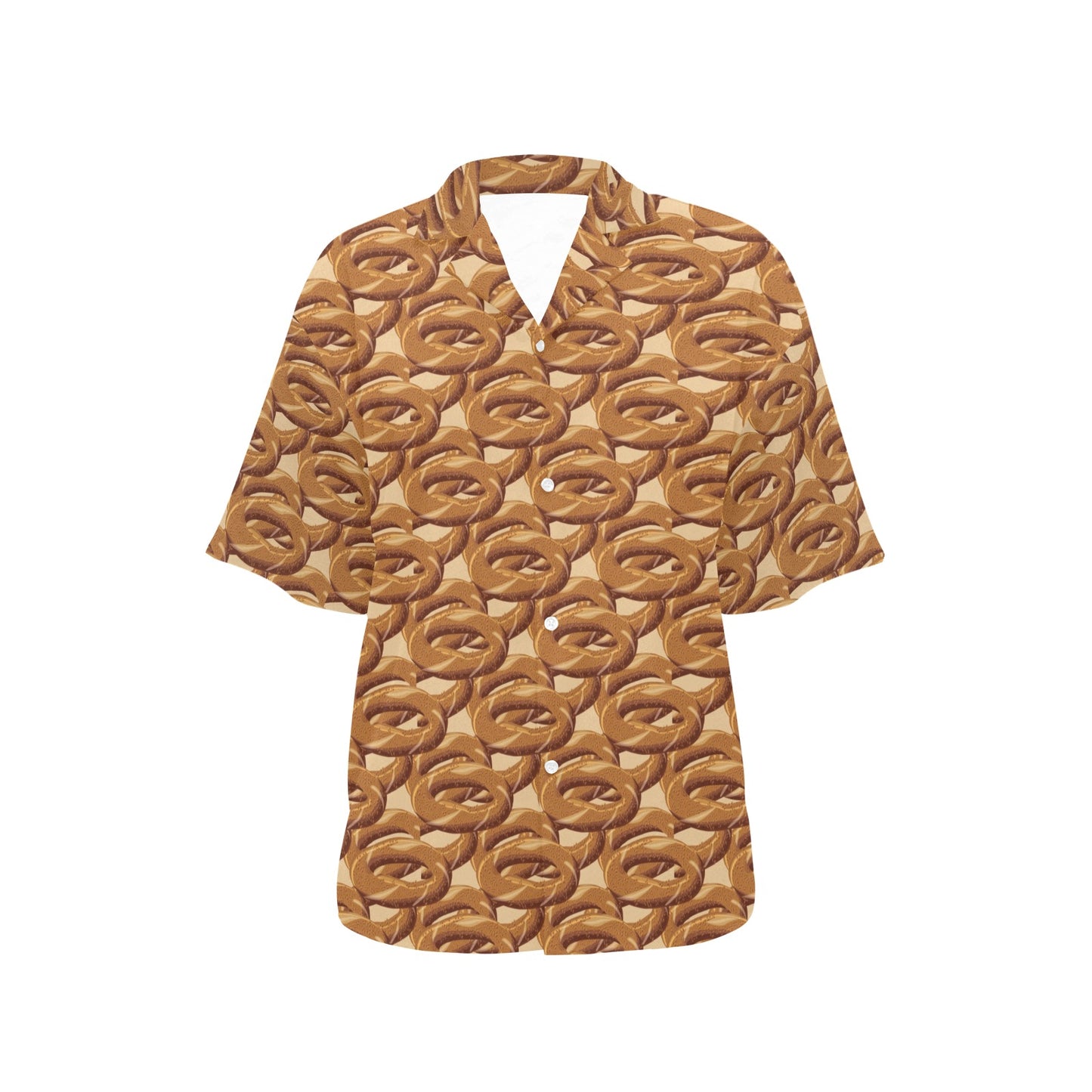 Bagel Pattern Print Design 02 Women's Hawaiian Shirt