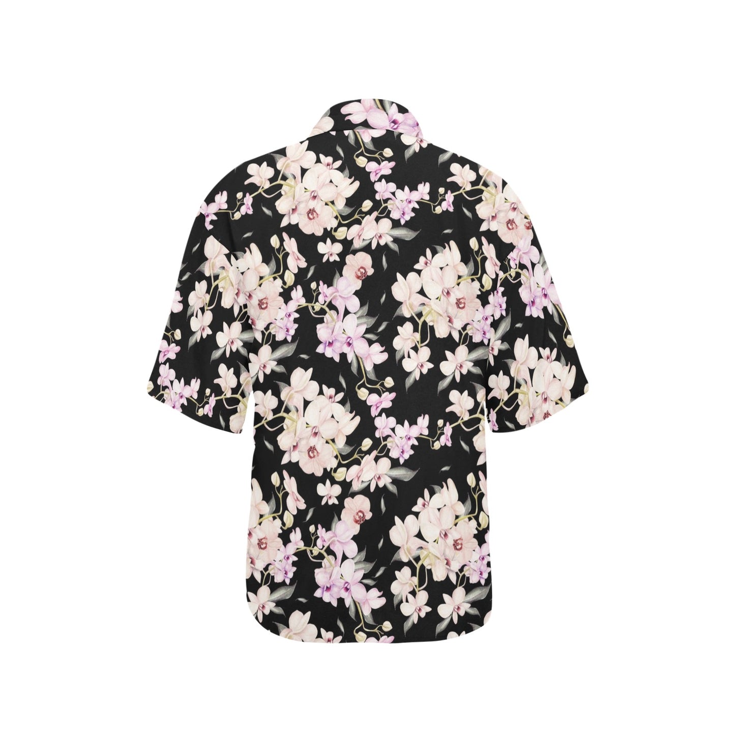 Orchid White Pattern Print Design OR03 Women's Hawaiian Shirt