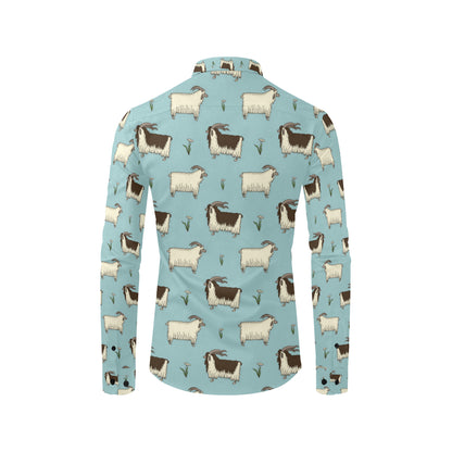 Goat Pattern Print Design 02 Men's Long Sleeve Shirt