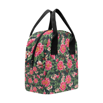 Summer Floral Pattern Print Design SF06 Insulated Lunch Bag