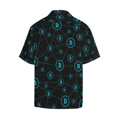 Cryptocurrency Pattern Print Design 01 Men's Hawaiian Shirt