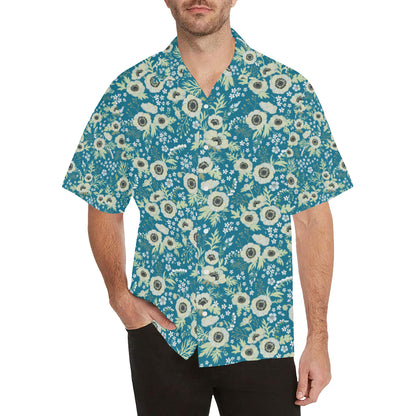 Anemone Pattern Print Design 01 Men's Hawaiian Shirt