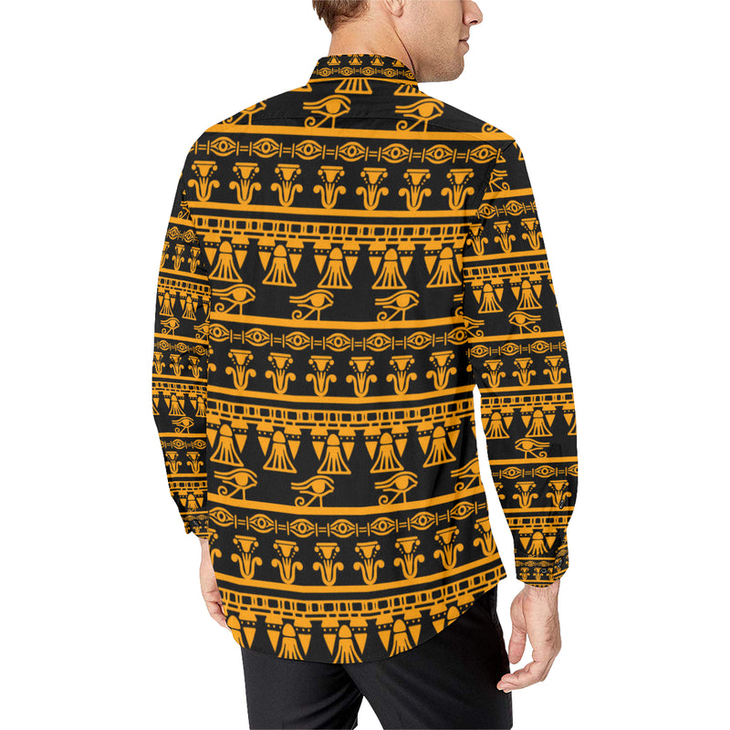 Eye of Horus Tribal Egypt Pattern Men's Long Sleeve Shirt