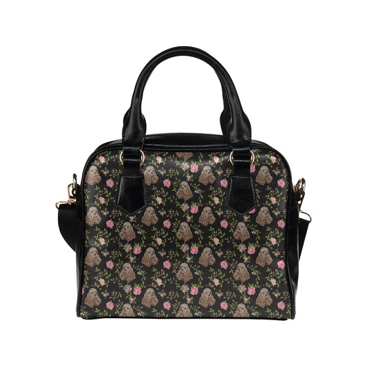 Cocker Pattern Print Design 03 Shoulder Handbag