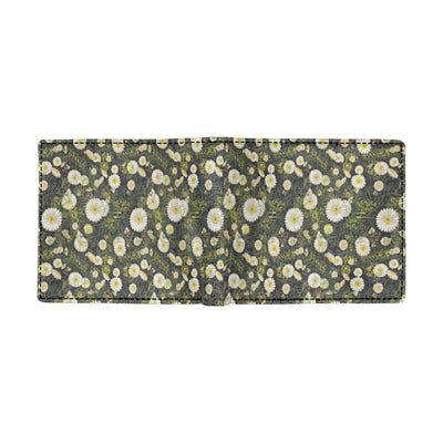 Daisy Pattern Print Design 03 Men's ID Card Wallet