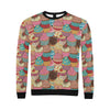 Cupcake Pattern Print Design CP01 Men Long Sleeve Sweatshirt