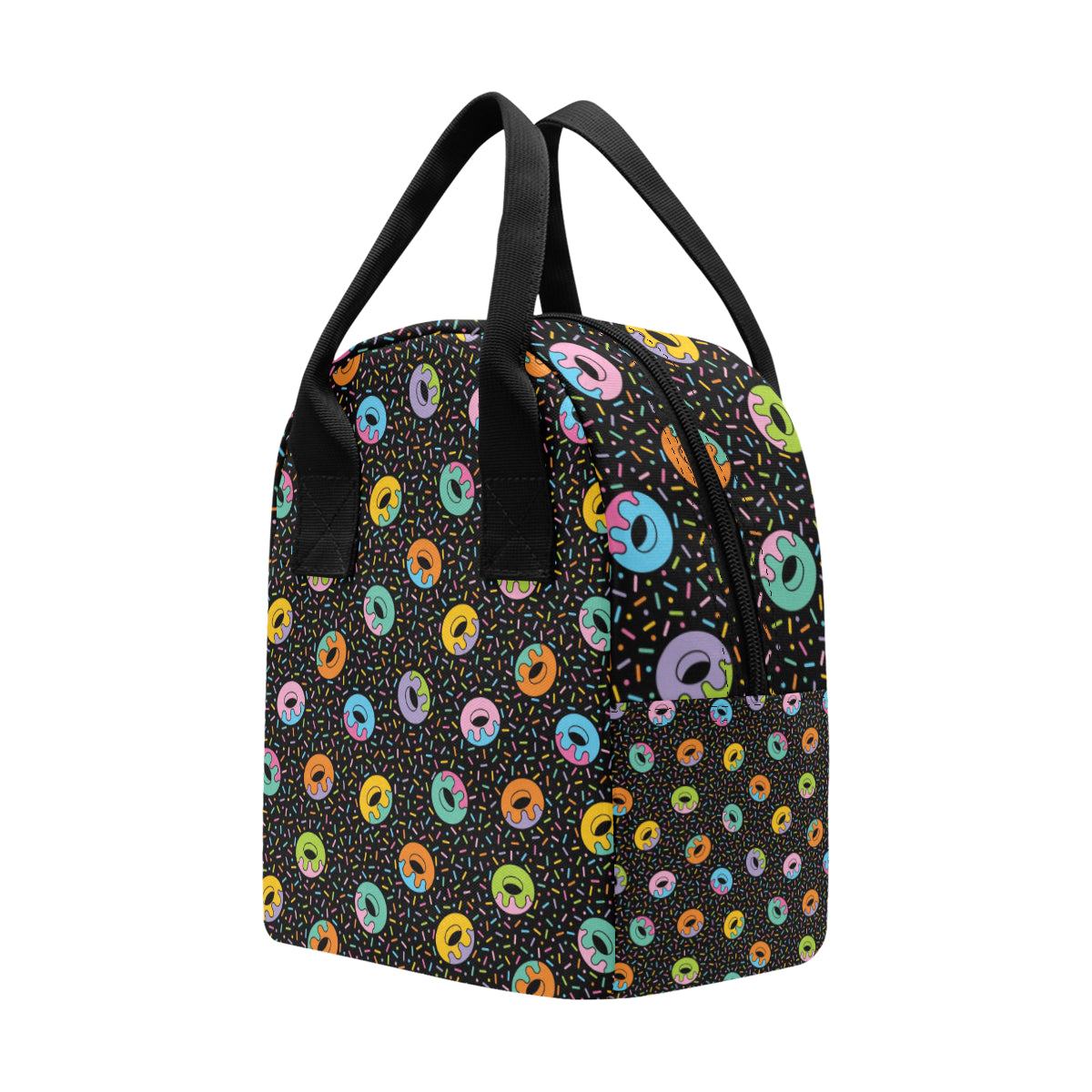 Donut Pattern Print Design DN012 Insulated Lunch Bag
