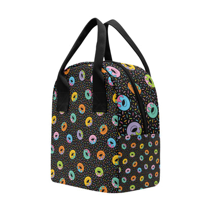 Donut Pattern Print Design DN012 Insulated Lunch Bag