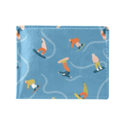 Snowboard Print Design LKS303 Men's ID Card Wallet