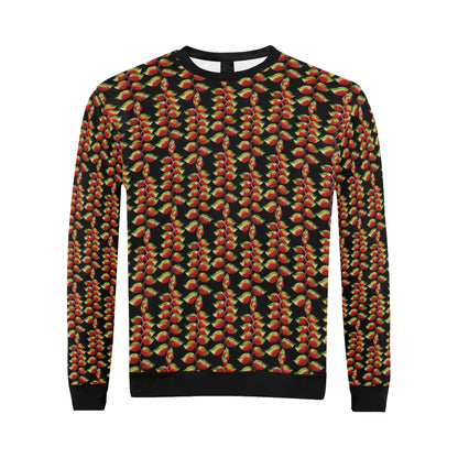Heliconia Pattern Print Design HL05 Men Long Sleeve Sweatshirt