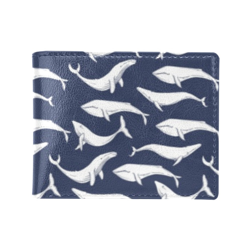 Whale Print Design LKS308 Men's ID Card Wallet