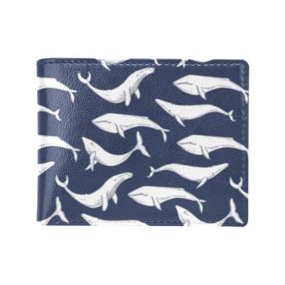 Whale Print Design LKS308 Men's ID Card Wallet