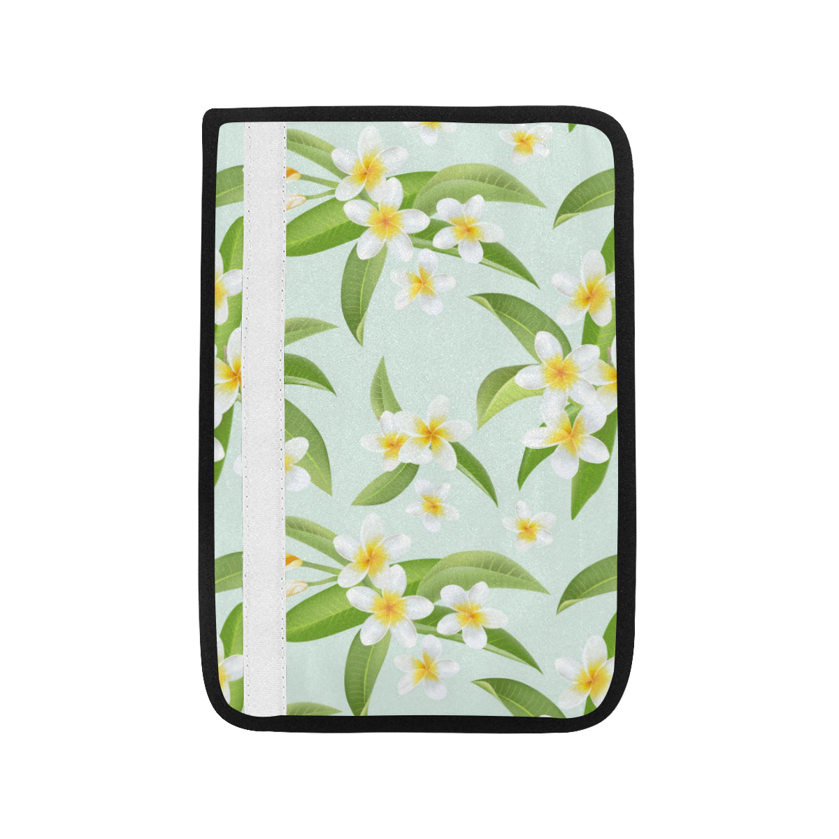 Yellow Plumeria Pattern Print Design PM024 Car Seat Belt Cover
