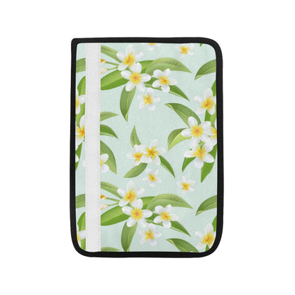 Yellow Plumeria Pattern Print Design PM024 Car Seat Belt Cover