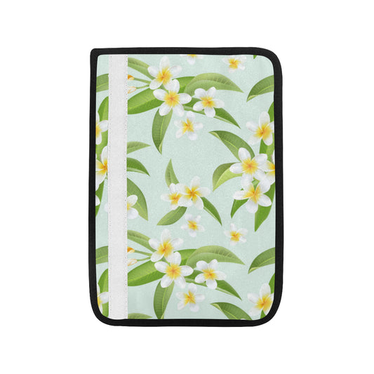 Yellow Plumeria Pattern Print Design PM024 Car Seat Belt Cover