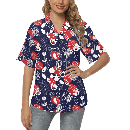 Nordic Pattern Print Design A02 Women's Hawaiian Shirt