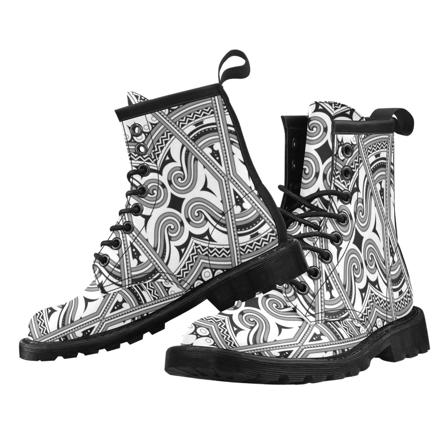 Samoan Pattern Print Design LKS302 Women's Boots