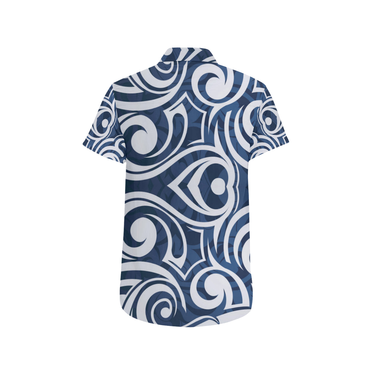 Maori Pattern Print Design 01 Men's Short Sleeve Button Up Shirt