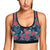 Flamingo Red Hibiscus  Pattern Sports Bra