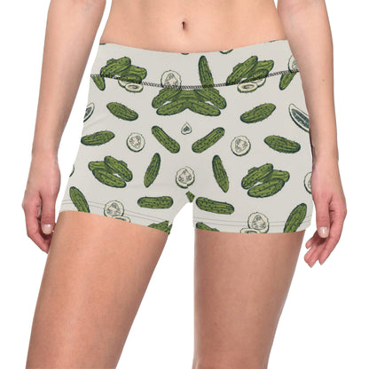 Cucumber Pattern Print Design CC05 Yoga Shorts