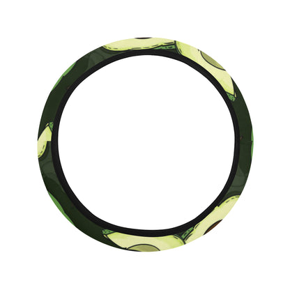 Avocado Pattern Print Design AC07 Steering Wheel Cover with Elastic Edge