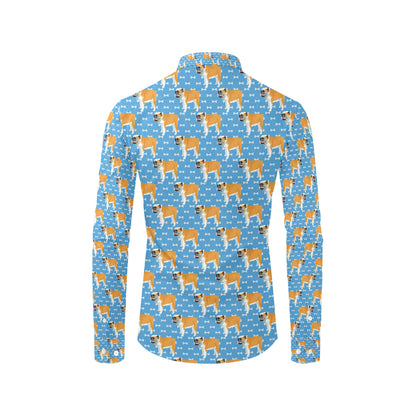 Bulldogs Pattern Print Design 06 Men's Long Sleeve Shirt