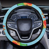 Reindeer cute Pattern Print Design 02 Steering Wheel Cover with Elastic Edge