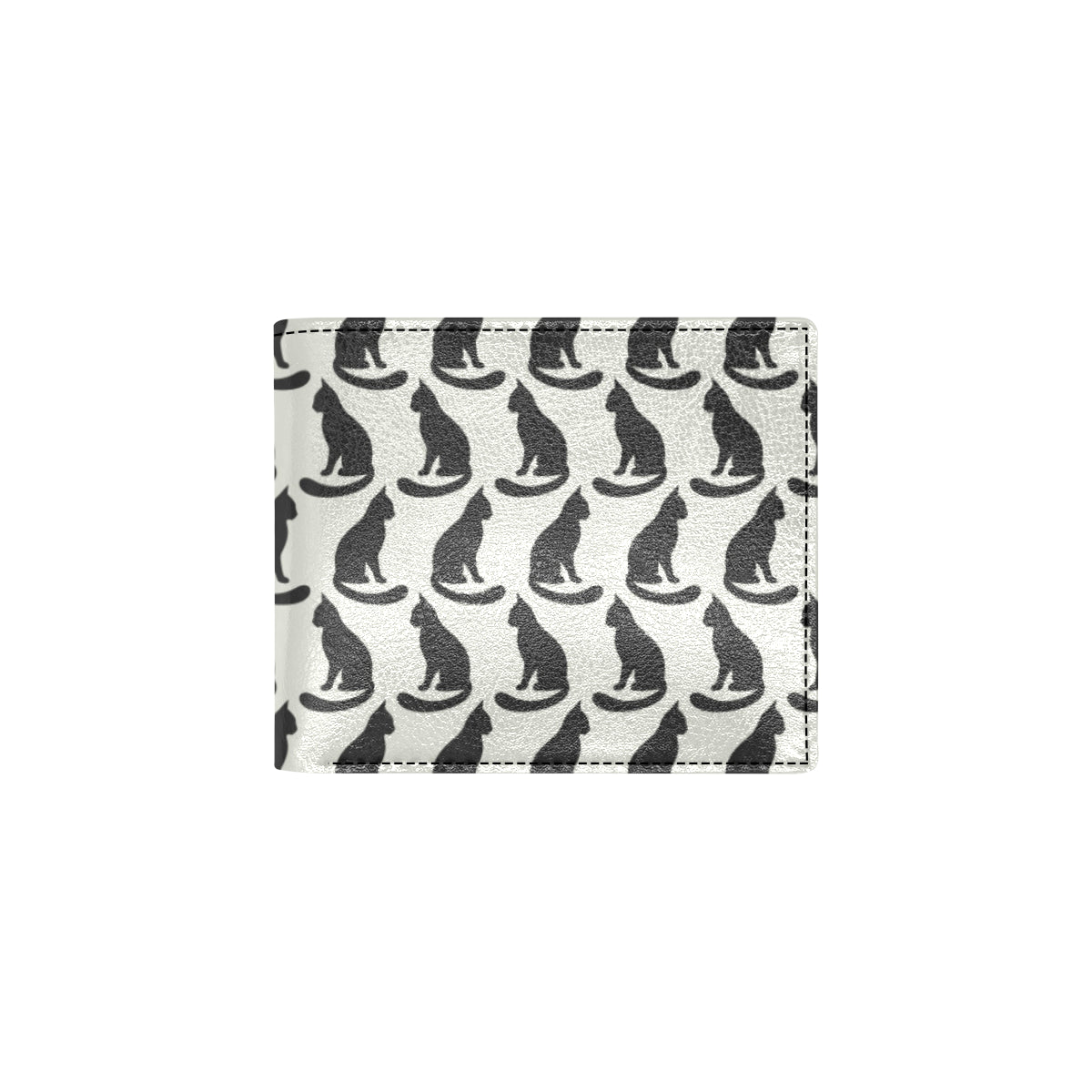 Black Cat Pattern Print Design 02 Men's ID Card Wallet