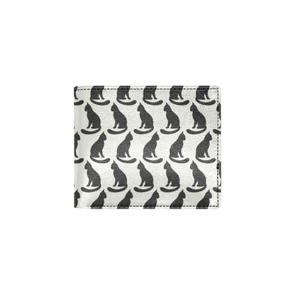 Black Cat Pattern Print Design 02 Men's ID Card Wallet