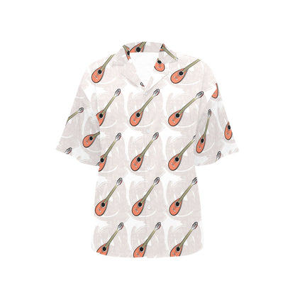 Mandolin Pattern Print Design 03 Women's Hawaiian Shirt