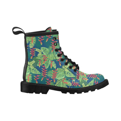 Heliconia Pattern Print Design HL08 Women's Boots