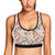 Floral Pink Butterfly Print Sports Bra