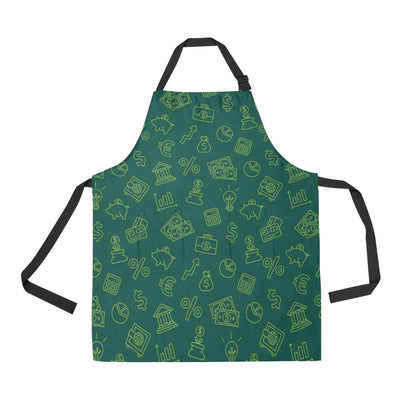 Accounting Financial Pattern Print Design 02 Apron with Pocket