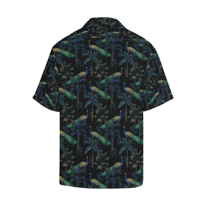 Rainforest Peacock Pattern Print Design A04 Men's Hawaiian Shirt
