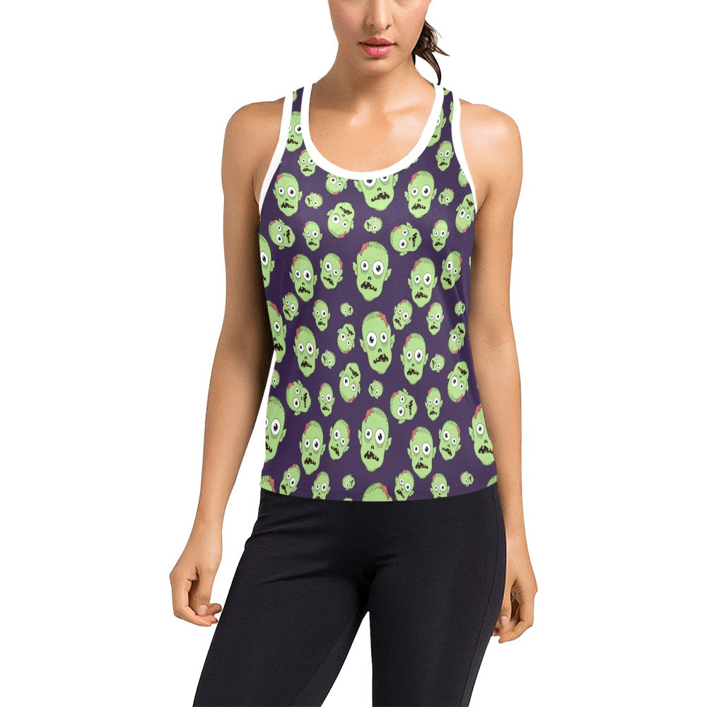 Zombie Print Design LKS303 Women's Racerback Tank Top