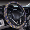 Celestial Gold Sun Face Steering Wheel Cover with Elastic Edge