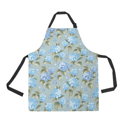 Hydrangea Pattern Print Design 01 Apron with Pocket