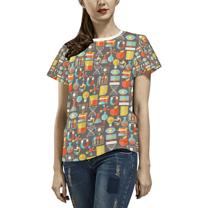 Science Print Design LKS302 Women's  T-shirt